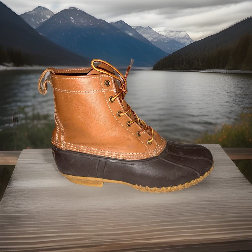 LL Bean Mens Size 10.5 HM Waterproof 8 Inch Duck Boots Made USA